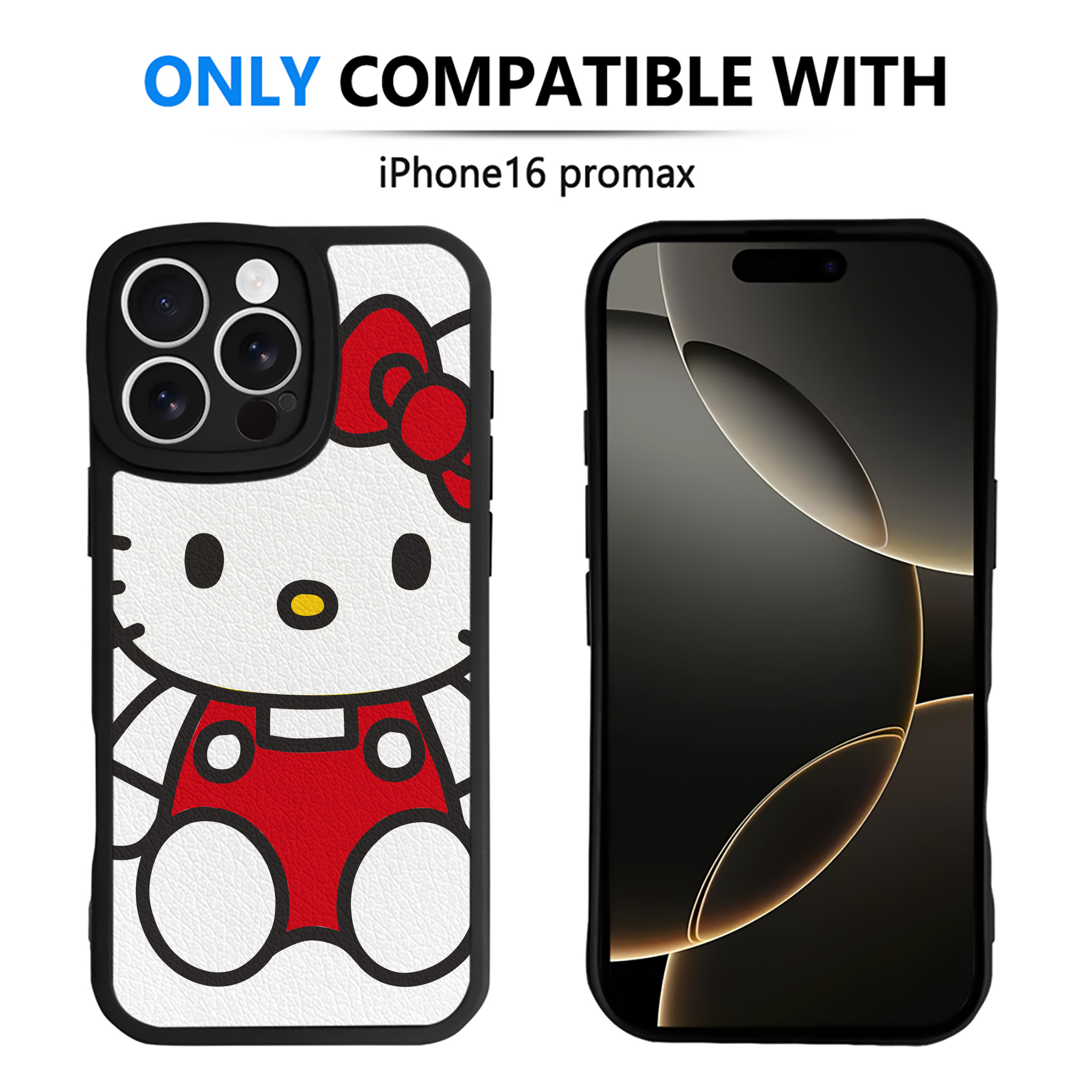 （画像用） Hello Kitty ハローキティ 【iPhone 16シリーズ対応】シリコンスマホケース（レザー調） 材質：シリコン